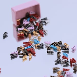 B056  Metal 6mm Mini Toggle Buttons Tiny Buttons Doll Buttons Sewing Craft Doll Clothes Making Sewing Supply