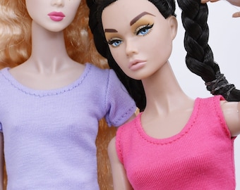 LOWERED PRICE C007 Handmade Doll Clothes Slim Fit T-shirt Tank Top For 12" Dolls Like Fashion Royalty Nu face PP Blythe Azone Momoko