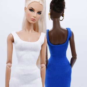 C040 Handmade Slim Fit Tank Dress Doll Clothes  For 12&quot; Fashion Dolls Like Poppy Parker Fashion Royalty NF Doll
