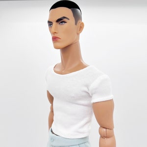 C018B  Handmade Male Dolls Short Sleeve T-shirt  For 12&quot; Fashion Male Doll Figure FR Homme Fashion Royalty Nu Face