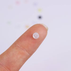 B049 Colorful 4mm Round Buttons Micro Mini Buttons Tiny Buttons Doll Buttons Doll Sewing Craft Supplies