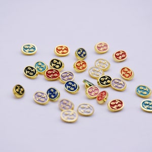 B244 Flower 7×5mm Metal Shank Buttons Micro Mini Buttons Tiny Buttons Doll Buttons Doll Sewing Craft Supplies