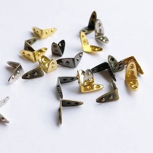 B058 Metal 7×7×4mm L Shape Purse Edge Corner Doll Sewing Doll Craft Supply Doll Purse Making