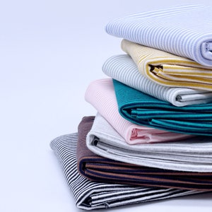 F035 2mm Tiny Stripes Cotton Knit Fabric 45×40cm Stretchy Fabric Doll Sewing Craft Doll Clothes Making Sewing Supply