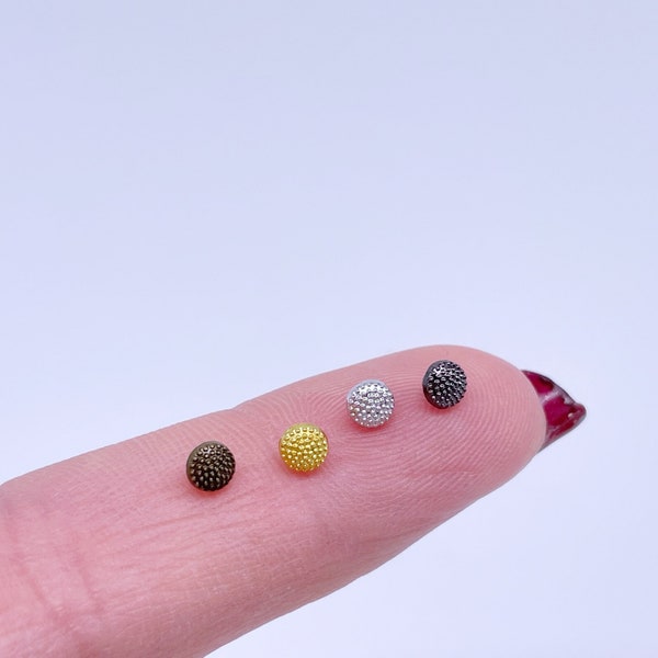 B208 Metal 4mm Micro Mini Shank Buttons Doll Buttons Doll Clothes Sewing Doll Craft Sewing Supply