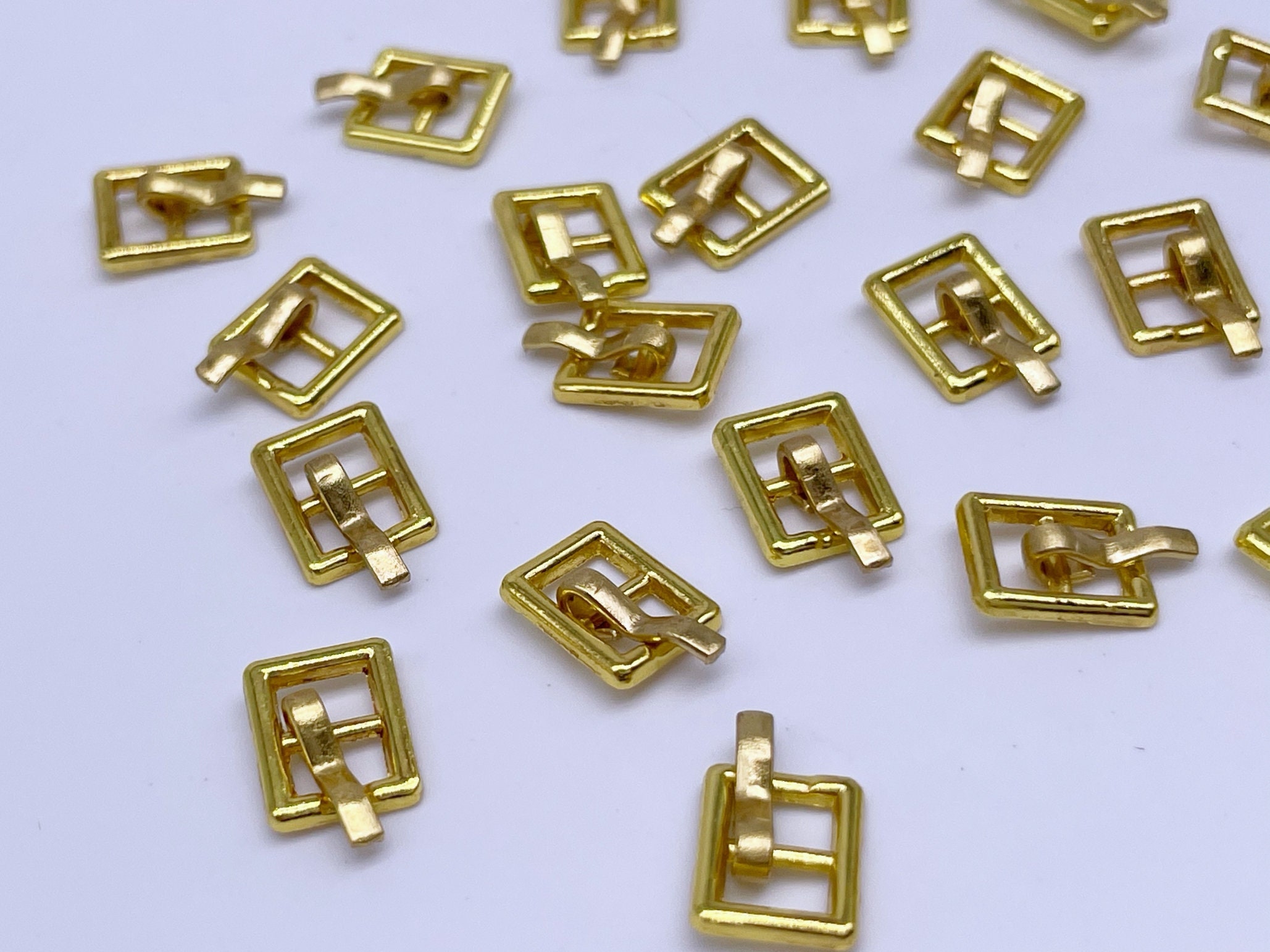 B004C Gold Color Mini Buckles Doll Sewing Craft Belt Purse Etsy