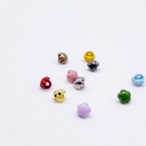 B177 4mm Flower Buttons Shank Buttons Micro Mini Buttons Tiny Buttons Doll Buttons Doll Sewing Craft Supplies