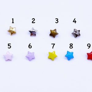 B130 Metal 5mm Little Star Shape Shank Buttons Micro Mini Buttons Tiny Buttons Doll Buttons Doll Sewing Craft Supplies