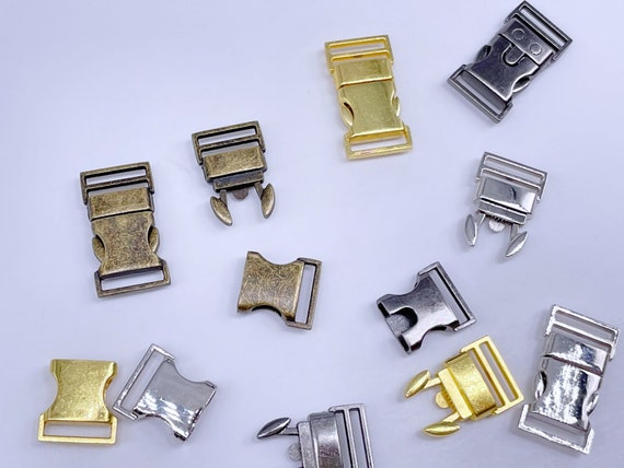 B207 Metal 1222mm Mini Side Release Buckles Doll Sewing Supplies 2 Pairs 