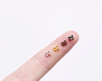 B075 Cute Bow 4mm Buttons Micro Mini Buttons Tiny Buttons Doll Buttons Doll Sewing Craft Supplies