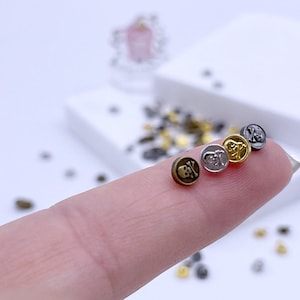 B218 Metal 5mm Skeleton Shape Shank Buttons Micro Mini Buttons Tiny Buttons Doll Buttons Doll Sewing Craft Supplies