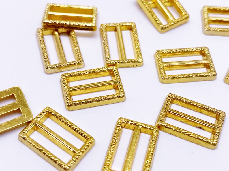 B151A Gold Textured Buckle Mini Buckles Sewing Craft Doll Etsy