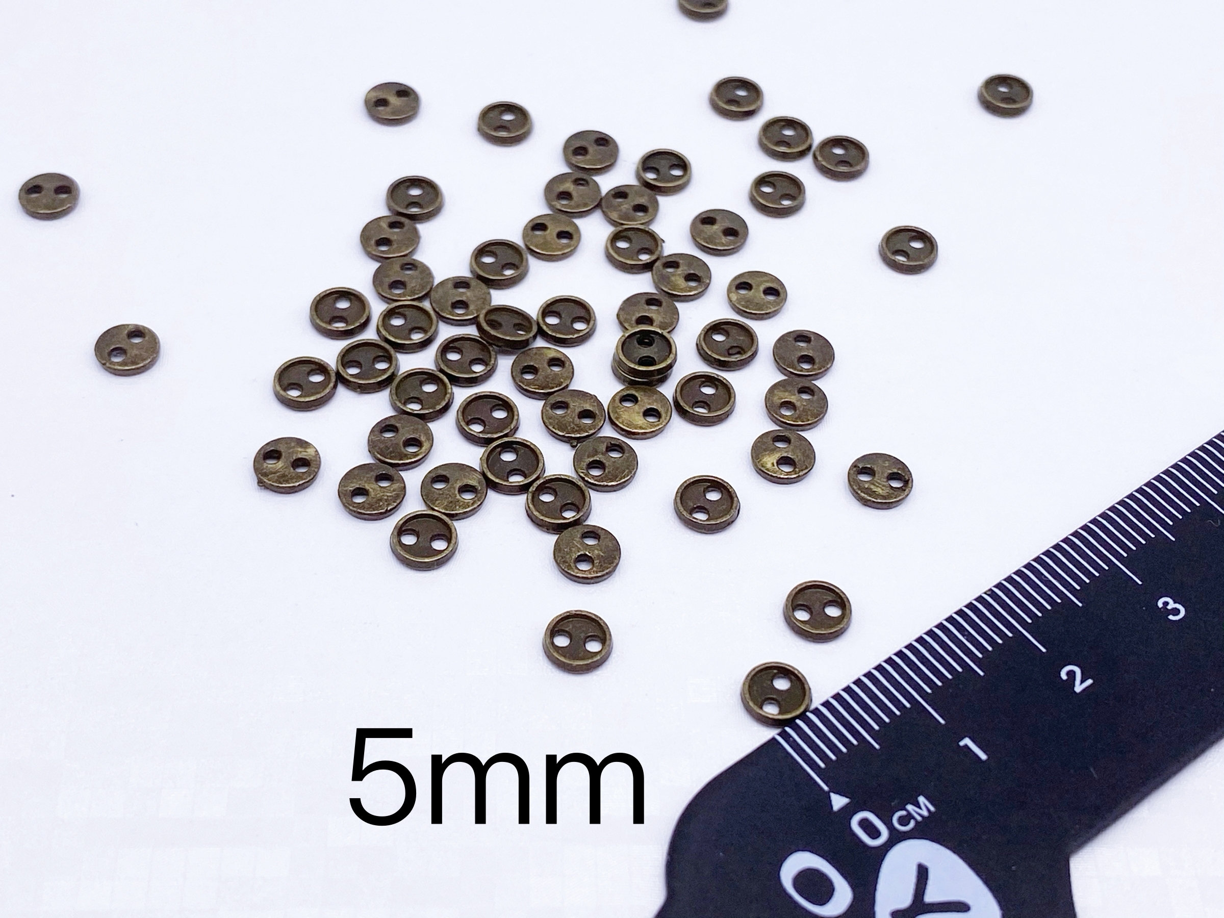 B019 3mm/4mm/5mm Two Hole Mini Doll Buttons Sewing Craft Doll
