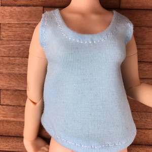 C017 Handmade Doll Clothes T-shirt Tank Top Blythe Azone Momoko Obistu Doll Fashion image 5