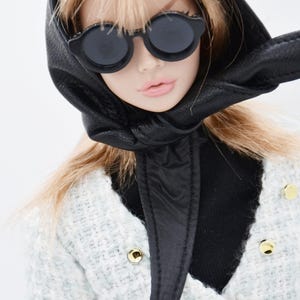 C070 Handmade Faux Leather Double Side Doll decorative Hat Hood For 12&quot; Fashion Dolls Like Fashion Royalty Poppy Parker Nu Face Doll