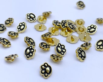 B194 Cute 8mm Paws Shank Buttons Micro Mini Buttons Tiny Buttons Doll Buttons Doll Sewing Craft Supplies