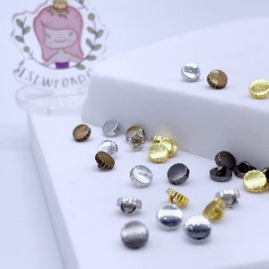 B126  5mm Gear Style Shank Buttons Micro Mini Buttons Tiny Buttons Doll Buttons Doll Sewing Craft Supplies