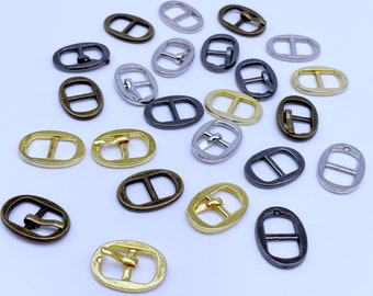 B191 Metal Oval Shape 17×12mm Mini Metal Buckles Doll Sewing Supplies Doll Clothes Craft