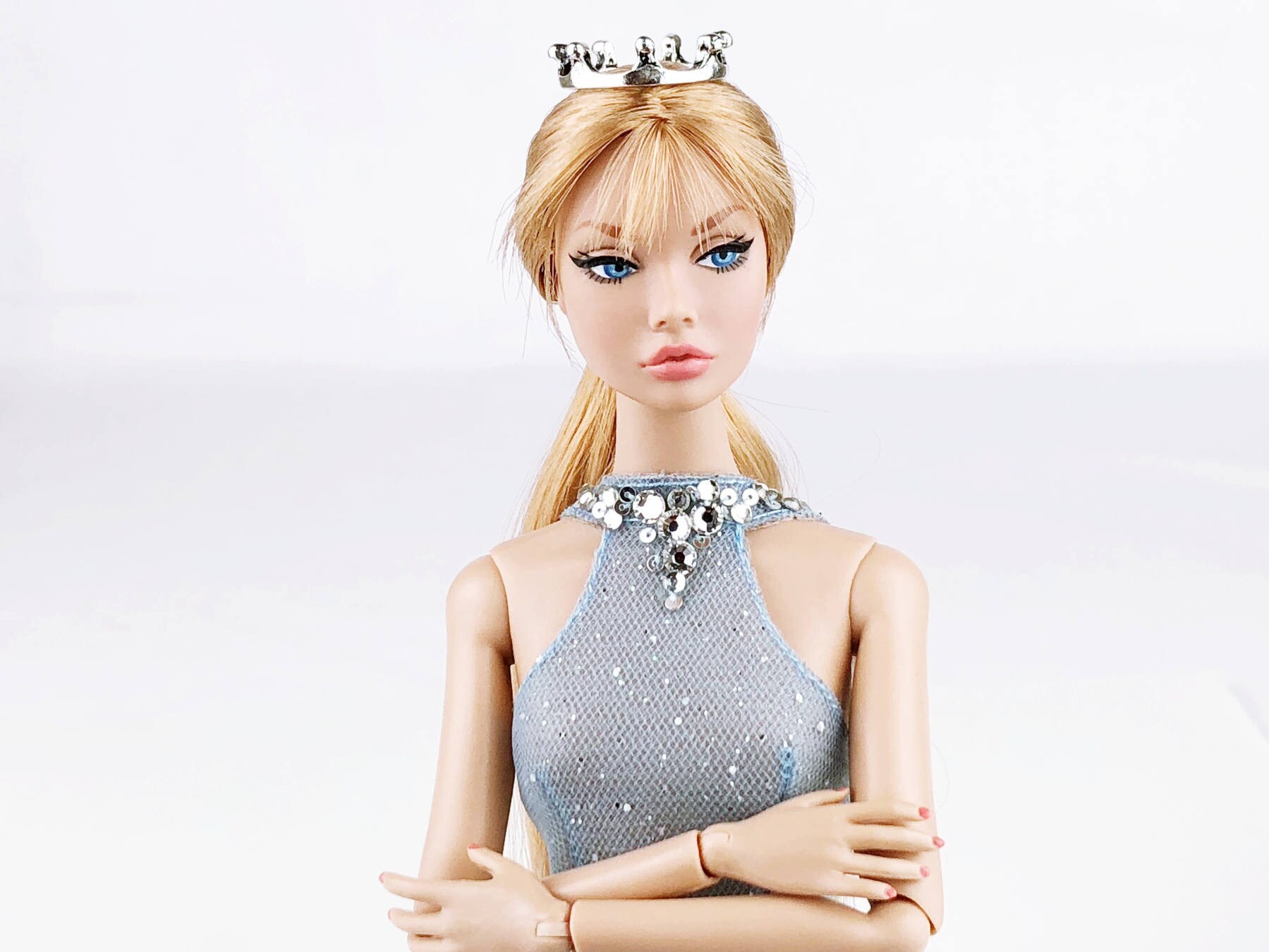 A032 Gold/Silver Mini Crown Doll Crown Hair Accessories For 12 