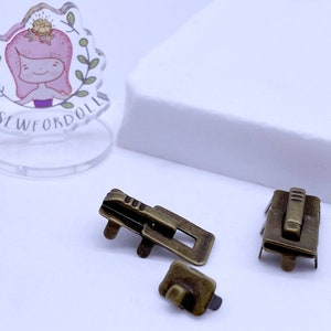 B213 Metal 10×22mm Purse Lock Piece Set Doll Sewing Doll Craft Supply Doll Purse Making