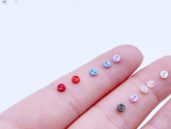 B205 Tiny 3mm Buttons Micro Mini Buttons Tiny Buttons Doll Buttons