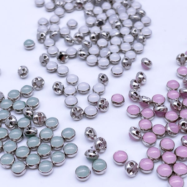 B099 Silver Color Base Pearl Button Tiny Buttons Doll Sewing Craft Supplies For 12" Fashion Doll Blythe BJD Clothes Dress Making