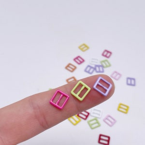 B005 Color Collection 7mm×8mm Mini Buckles Sewing Craft Belt Purse Coat Doll Clothes Making Sewing Supply