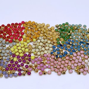 B087 New Color Collection Gold Color Base Pearl Button Tiny  Doll Sewing Craft Supplies For 12&quot; Fashion Doll Blythe BJD Clothes Making