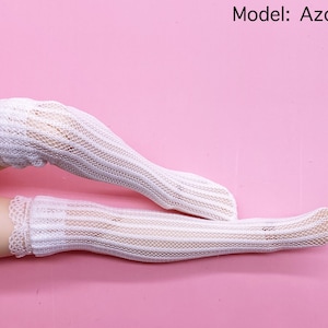 C020 White Lace Handmade Doll SocksFor 12" Fashion Dolls Blythe Azone PP FR 1/6 Doll Clothes
