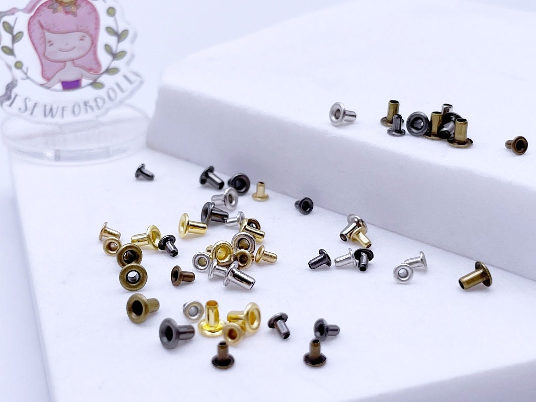 B032B 1MM/1.5MM/2MM Gold/silver/bronze/dark Gun Mini Eyelet Sewing ...