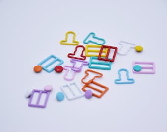 LOWERED PRICE B281  Colorful Large/Small Mini Overall Buckles Sewing Making Supply For BJD 16" Dolls