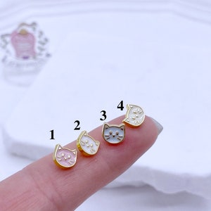 B240 Cute 7mm Cat Head Shank Buttons Micro Mini Buttons Tiny Buttons Doll Buttons Doll Sewing Craft Supplies