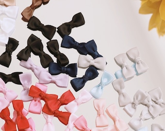 B257 Tiny 1×2.2cm Satin Ribbon Bow Tie Decor Sewing Craft Doll Clothes Making Sewing Supply Accessories