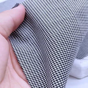 F045 Silk 45×30cm Mini Houndstooth Pattern Cotton Fabric For Doll Clothes Sewing Doll Craft Sewing Supplies For 12" 16" Fashion Dolls