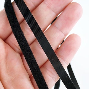 W011 6mm/8mm Black/White/Half Clear Ultra Thin Width Sew On Fastener Strap Doll Sewing Craft Doll Clothes Supply image 6