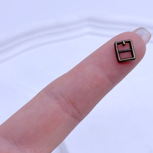 B236 Metal 7×8mm Mini Buckles Sewing Craft Belt Purse Coat Doll Clothes Making Sewing Supply