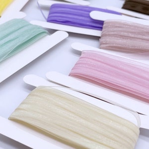 R020 Organza Ribbon Multi Colors 3mm Skinny Ribbon Sewing Craft Doll Clothes Making Sewing Supply