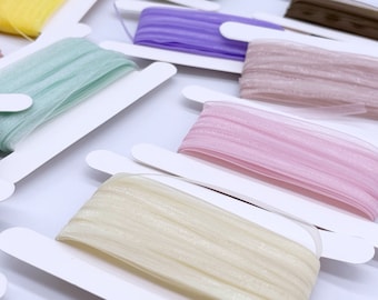 R020 Organza Ribbon Multi Colors 3mm Skinny Ribbon Sewing Craft Doll Clothes Making Sewing Supply