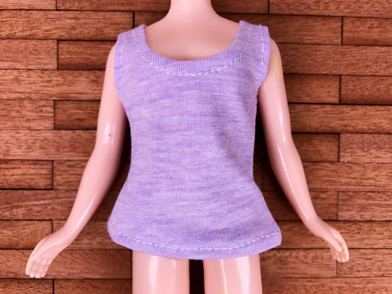 C017 Handmade Doll Clothes T-shirt Tank Top Blythe Azone Momoko Obistu Doll Fashion image 3