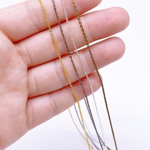 B063 Gold/Dark Gun/Bronze/Silver Super Skinny 1mm Metal Chain Doll Clothes Sewing Craft SupplyFor 12&quot; Fashion Dolls  Blythe BJD