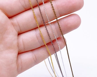 B063 Gold/Dark Gun/Bronze/Silver Super Skinny 1mm Metal Chain Doll Clothes Sewing Craft SupplyFor 12" Fashion Dolls  Blythe BJD