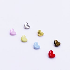 B122  5mm Heart Shape Shank Buttons Micro Mini Buttons Tiny Buttons Doll Buttons Doll Sewing Craft Supplies