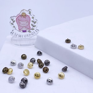 B216  5mm Shank Buttons With Butterfly Micro Mini Buttons Tiny Buttons Doll Buttons Doll Sewing Craft Supplies
