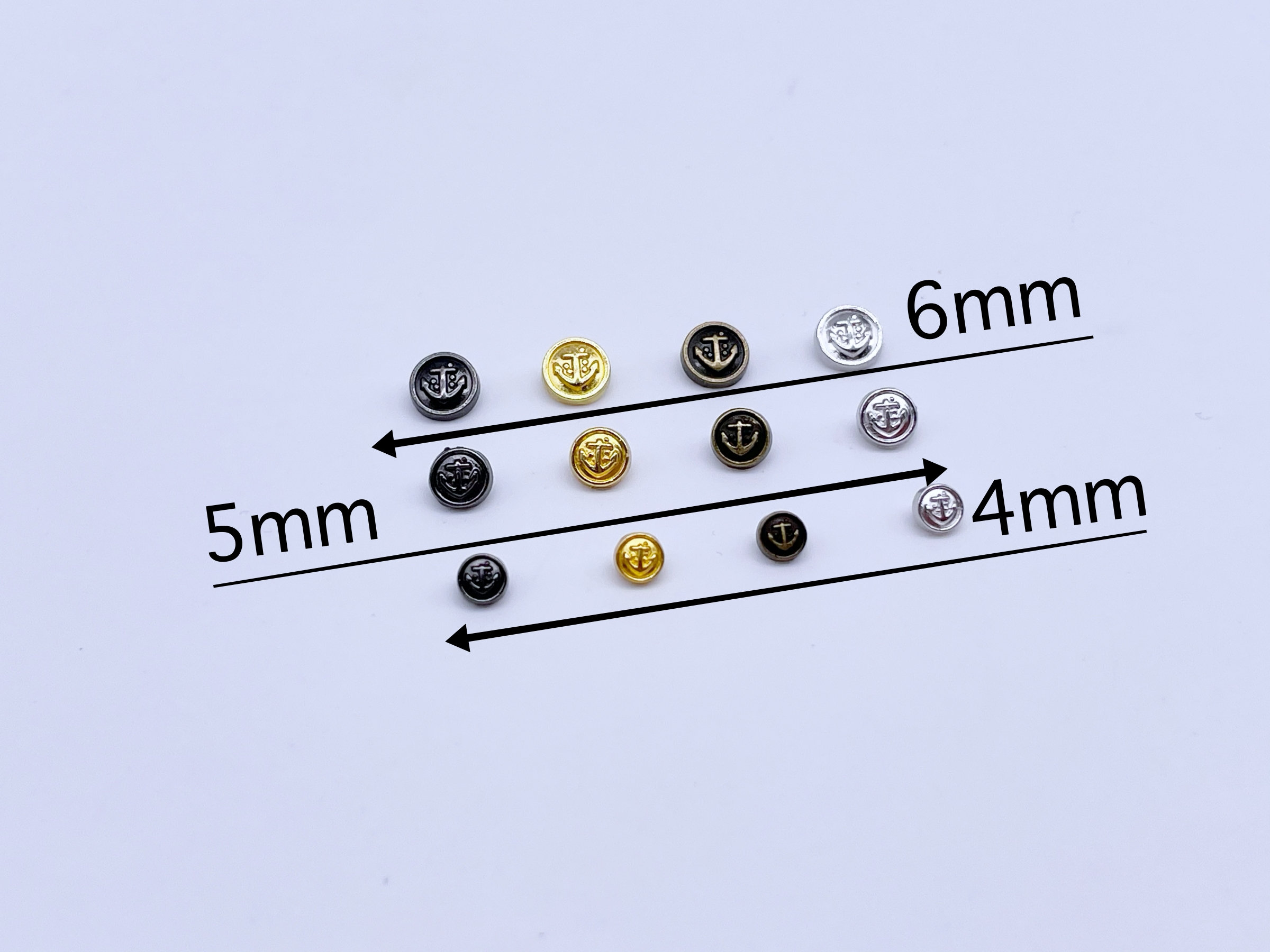 B218 Metal 5mm Skeleton Shape Shank Buttons Micro Mini Buttons Tiny Bu – i  Sew For Doll