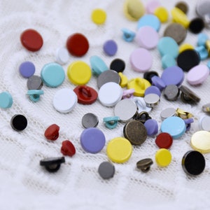 B285 Flat Surface 4mm/6mm Basic Style Shank Round Buttons Micro Mini Buttons Tiny Buttons Doll Buttons Doll Sewing Craft Supplies