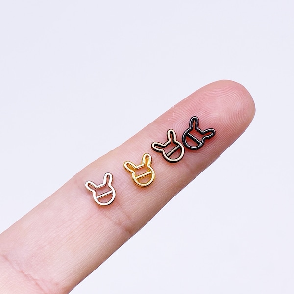 LOWERED PRICE B127 Bunny Head 7mm Buckles Micro Mini Buckles Tiny Buckles Doll Buckles Doll Sewing Craft Supplies