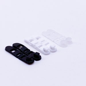 B156 Black/White/ Half Clear White Mini Garter Clips Lingerie Stocking Belt Buckle For 1/6 Scale Dolls Sewing Craft Notion Supplies