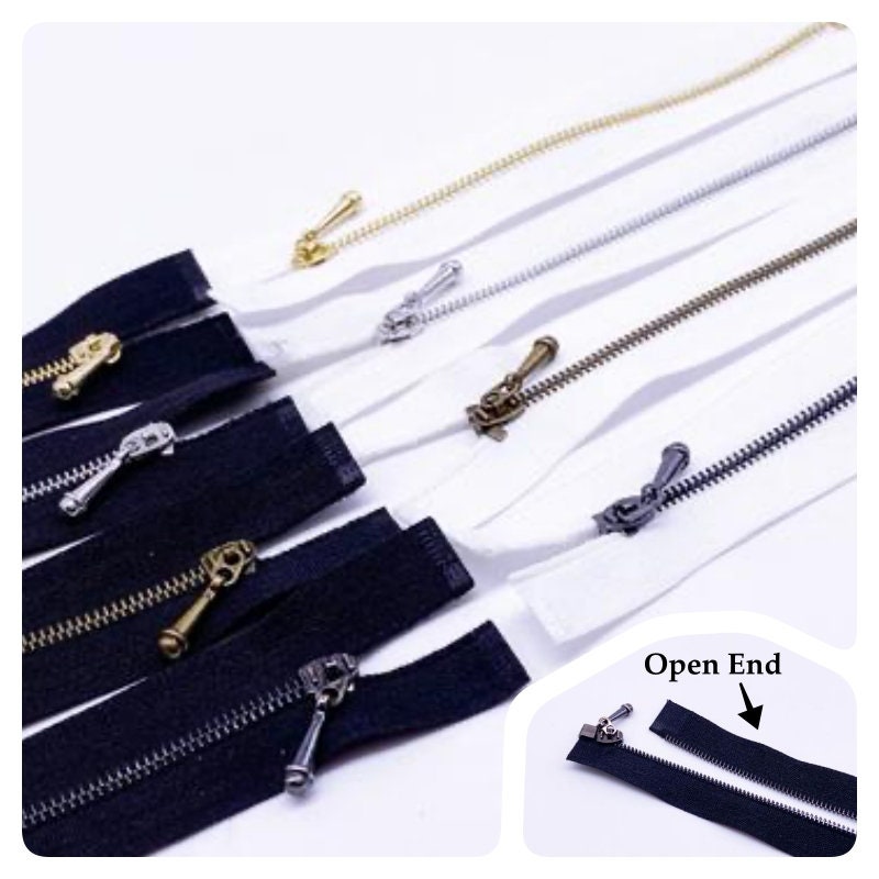 VILLCASE 3Pcs Zipper Pull Strip Invisible Zippers for Sewing Assorted  Lengths Metal Zipper pulls Resin Zipper Zippers Replacement Zipper for  Sewing