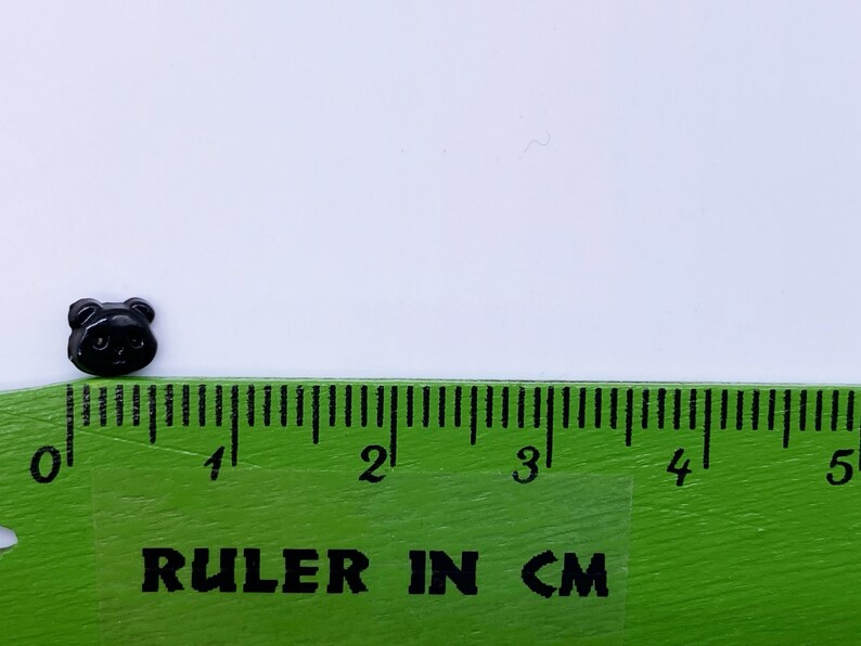 B081I Black Color Coated Metal 5mm Panda Head Shank Buttons Tiny Buttons Doll Buttons Doll Sewing Craft Supplies