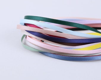 R014 Multi Colors 3mm Skinny Ribbon Sewing Craft Doll Clothes Making Sewing Supply